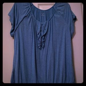 Lane Bryant Blue and White striped Blouse